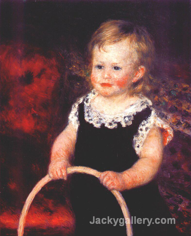 Child with a hoop by Pierre Auguste Renoir paintings reproduction